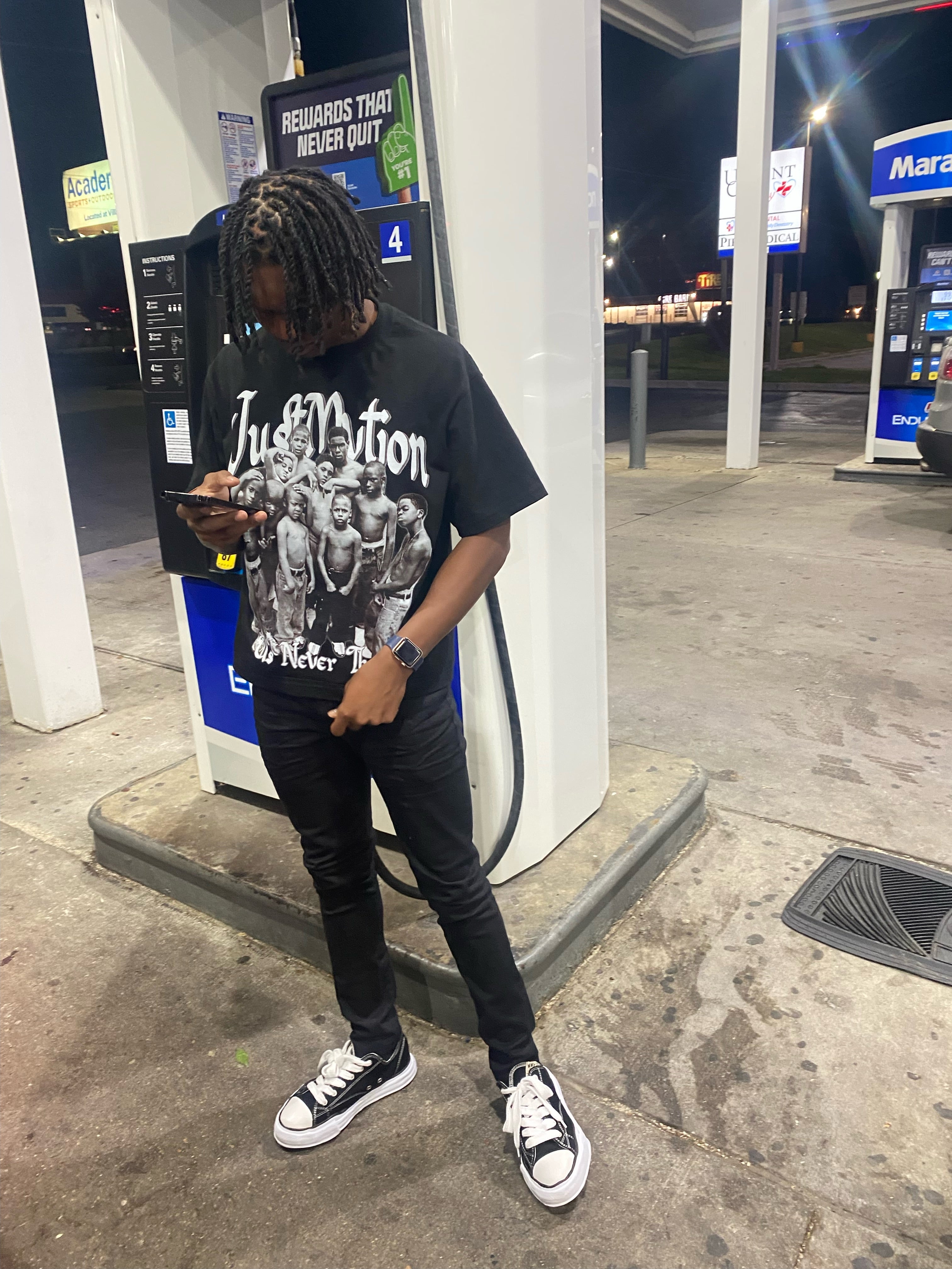 Us Never Them Oversized Cropped Tee