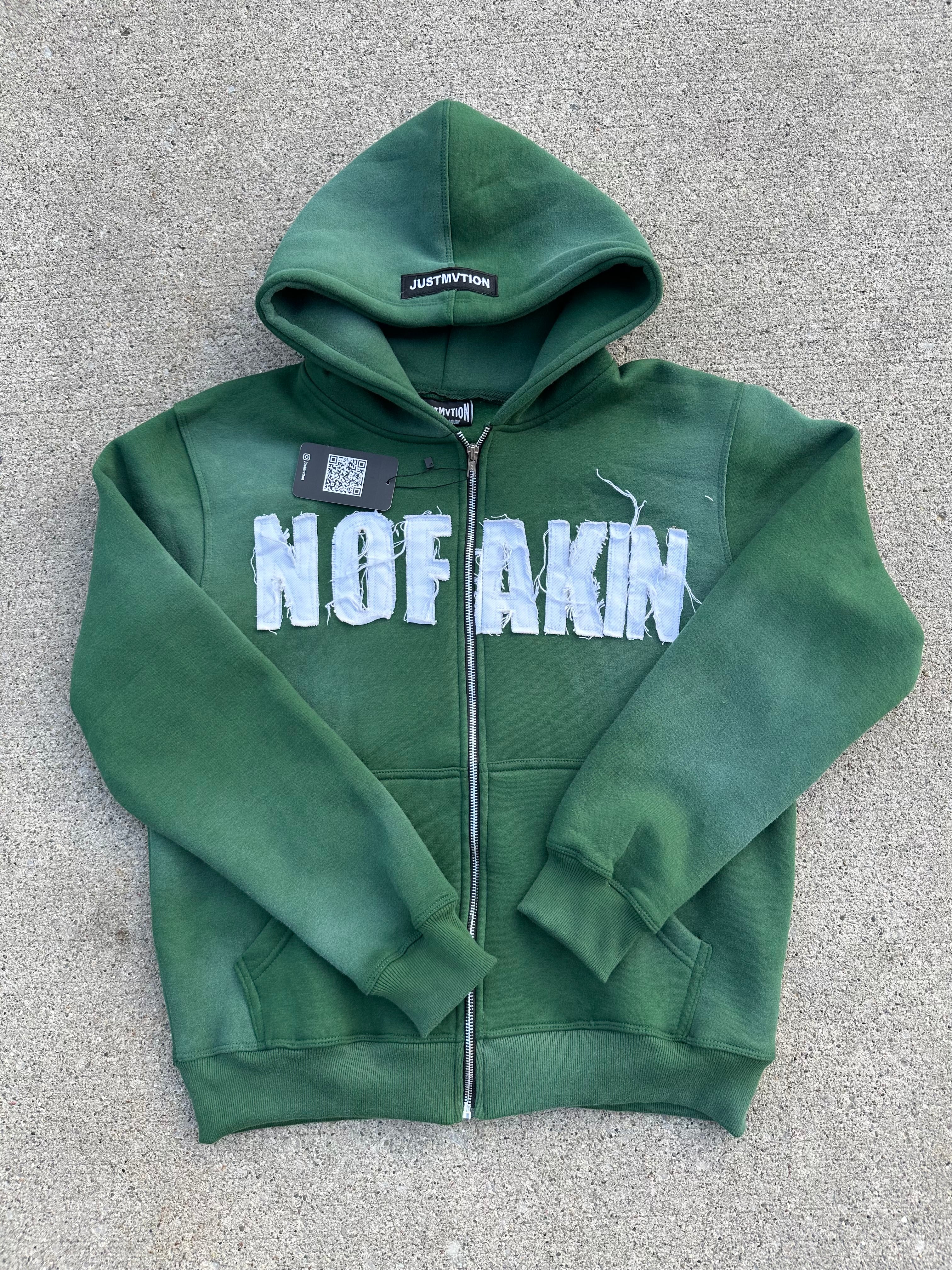 No Fakin Zip-Up Green
