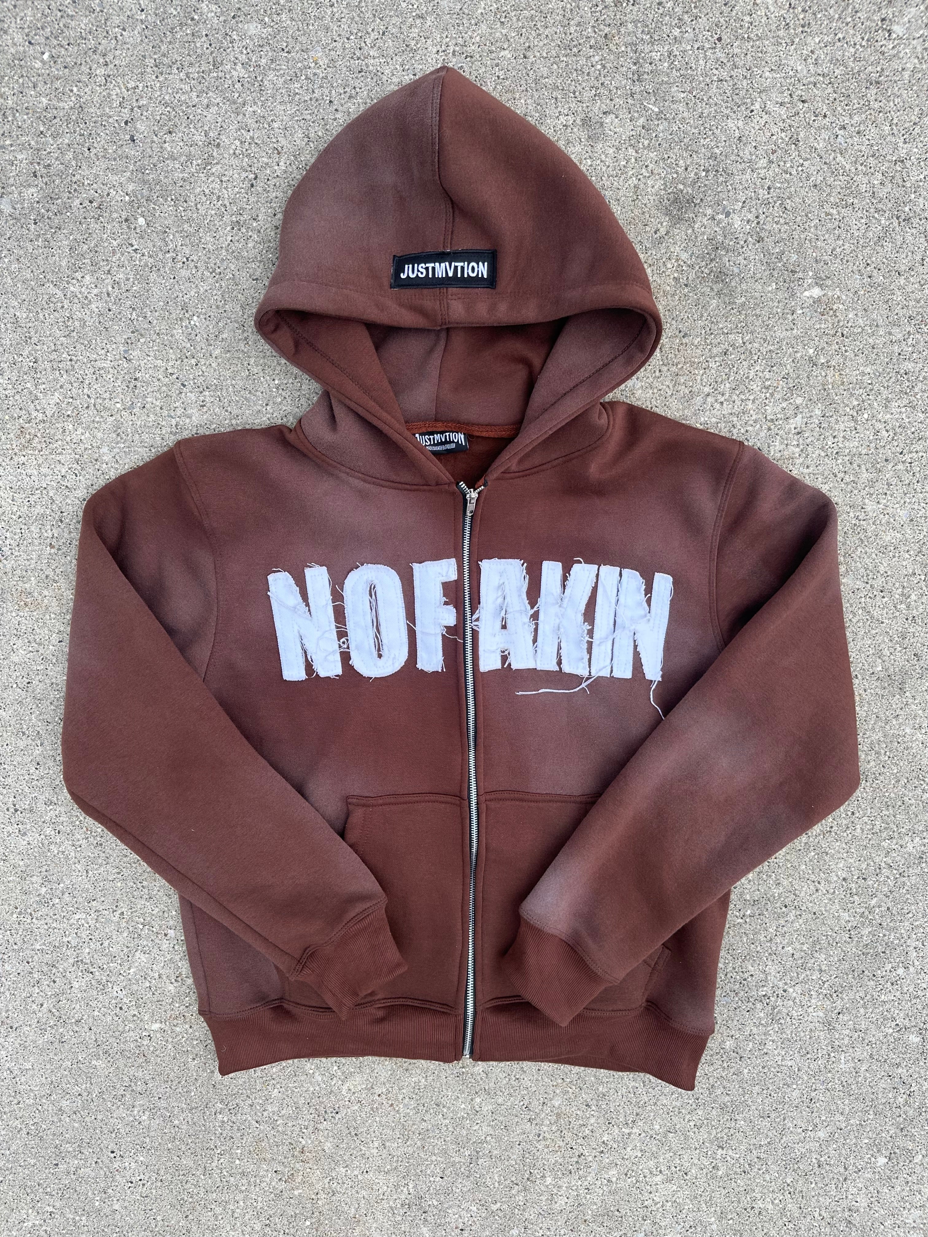 No Fakin Zip-Up Brown